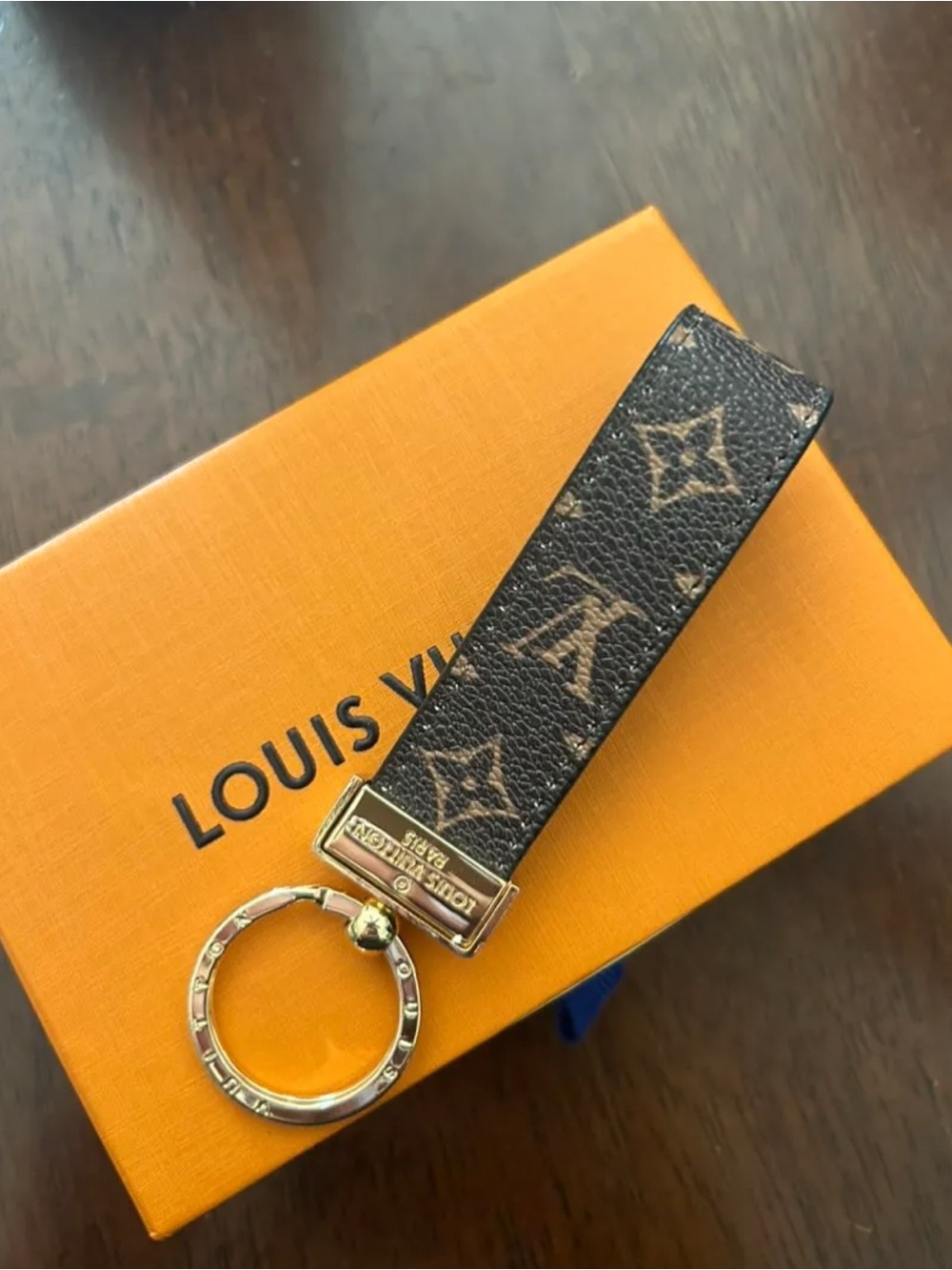 Louis Vuitton Monogram Brown & Gold Key Holder Strap